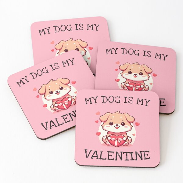 Item preview, My Dog is My Valentine designed and sold by HeadTurningArt.