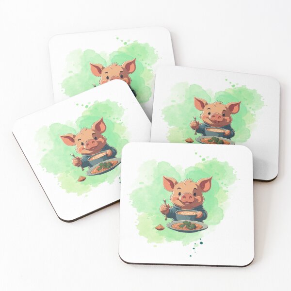 Item preview, "Soup-Loving Piggy: Add Whimsy to Your Day! designed and sold by Lahate.