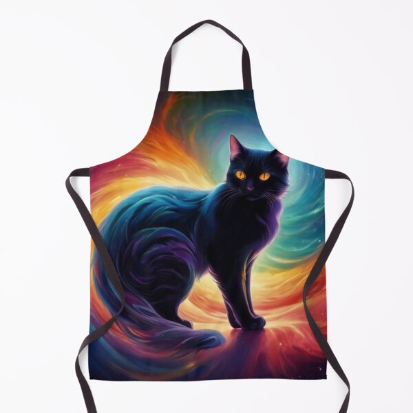 Item preview, colourful cute cat -adorable art with gravitational space waves designed and sold by PixelVibes11.