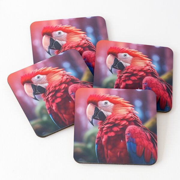 Item preview, Beautiful exotic and tropical red and blue colors parrot or macaw in the summer designed and sold by NBSStore.