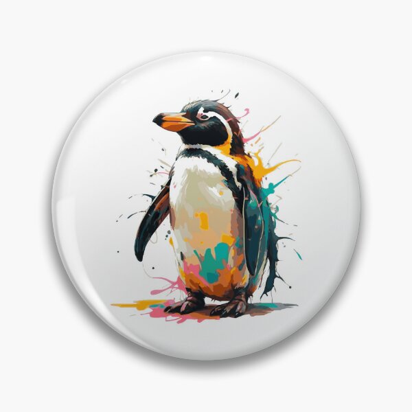 Item preview, Paint splash penguin colourful antarctic colours designed and sold by w1ckerman.