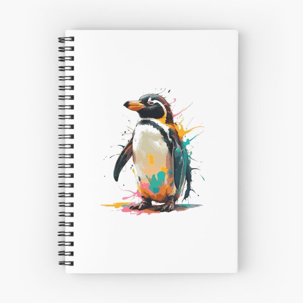 Item preview, Paint splash penguin colourful antarctic colours designed and sold by w1ckerman.