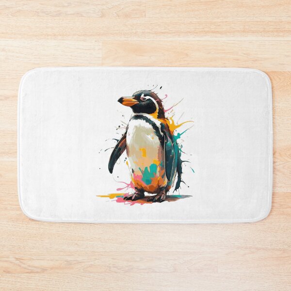 Item preview, Paint splash penguin colourful antarctic colours designed and sold by w1ckerman.
