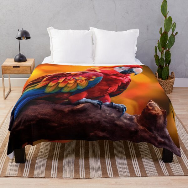 Item preview, Beautiful exotic and tropical red blue and yellow colors parrot or macaw in the summer designed and sold by NBSStore.