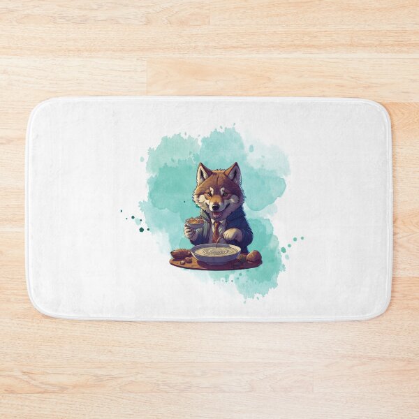 Item preview, "Soup-Loving Wolf Cub: Wholesome Comfort for Your Day! designed and sold by Lahate.