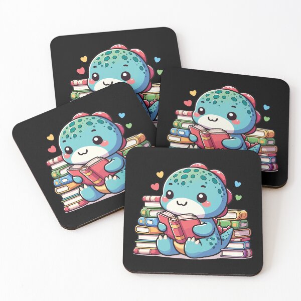 Item preview, Bookworm Dinosaur - Kawaii Dino Reading Adventure Tee designed and sold by DesignDoodleArt.