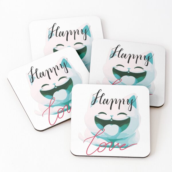 Item preview, Happy love smiling white cat designed and sold by MacLis.