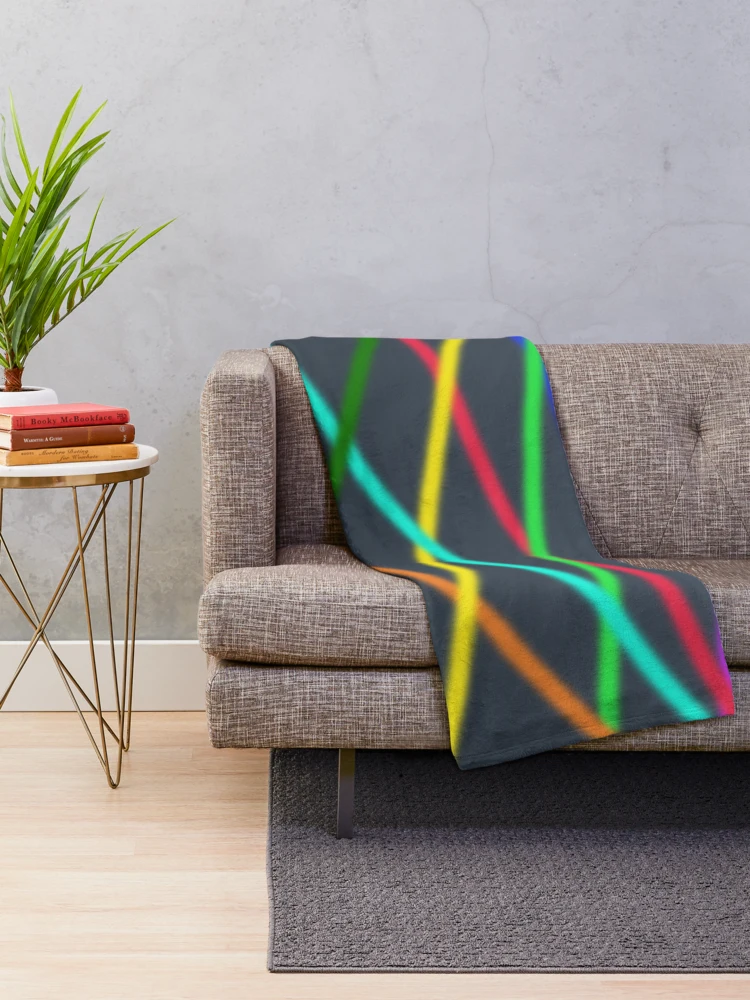 Thumbnail 2 of 6, Throw Blanket, Abstract Multi Color Pattern - Multicolor Pattern designed and sold by Speed Prints.