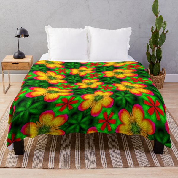 Item preview, Beautiful Orange Flowers Pattern designed and sold by Patternflower.