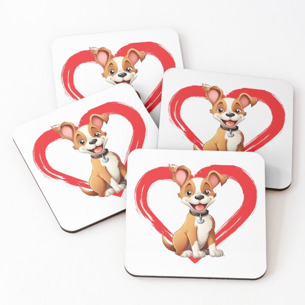 Item preview, Basenji Cartoon in Love Heart designed and sold by For Dog Sake!®.