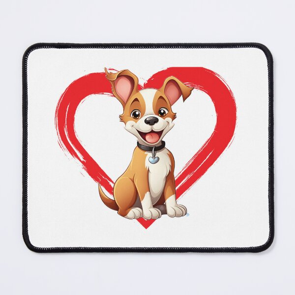 Item preview, Basenji Cartoon in Love Heart designed and sold by For Dog Sake!®.