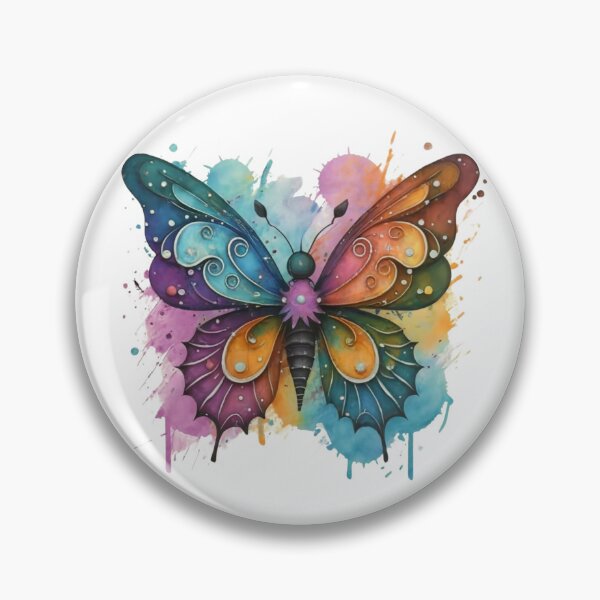 Item preview, Butterfly on colorful watercolour background designed and sold by AllPrintForYou.