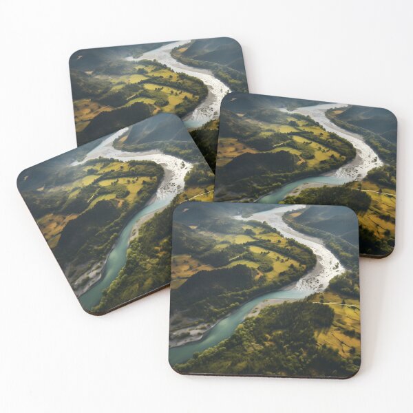 Item preview, Aerial view photography of a flowing river in forest scenery, riverside designed and sold by NBSStore.