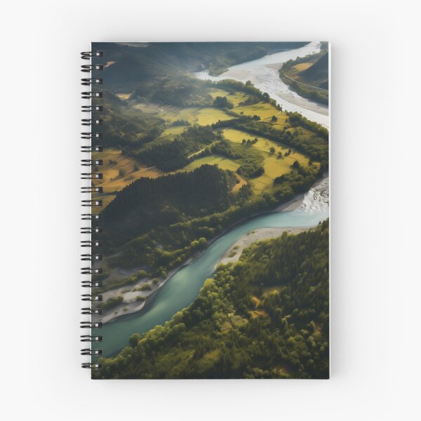 Item preview, Aerial view photography of a flowing river in forest scenery, riverside designed and sold by NBSStore.