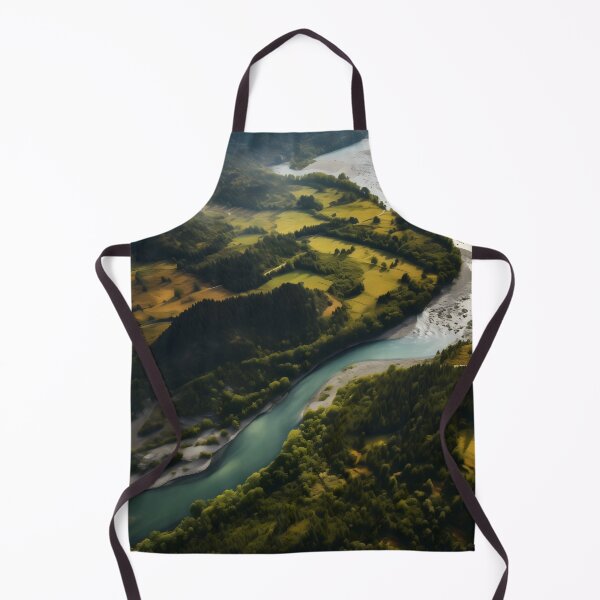Item preview, Aerial view photography of a flowing river in forest scenery, riverside designed and sold by NBSStore.