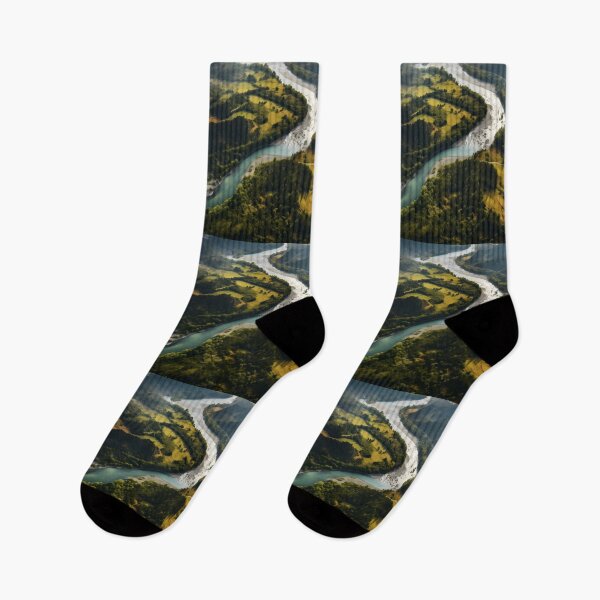 Item preview, Aerial view photography of a flowing river in forest scenery, riverside designed and sold by NBSStore.