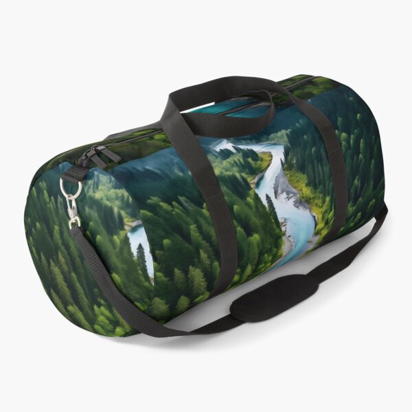 Item preview, Aerial view photography of a flowing river in forest scenery, riverside designed and sold by NBSStore.
