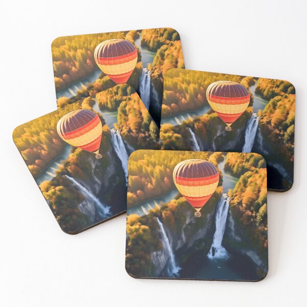 Item preview, Colorful hot air balloon or gas balloon floating in nature, for balloonists and balloon pilots, ride designed and sold by NBSStore.