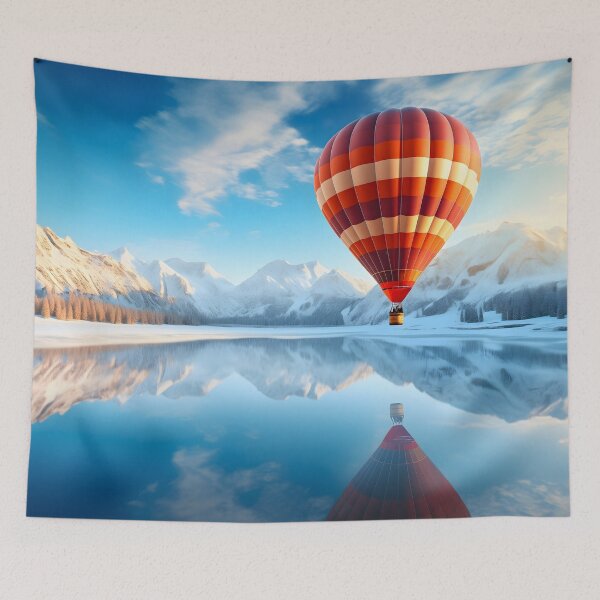 Item preview, Colorful hot air balloon or gas balloon floating in nature, for balloonists and balloon pilots, ride designed and sold by NBSStore.