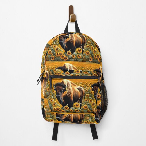 Item preview, American Bison On A Kansas Range Of Sunflowers designed and sold by taiche.