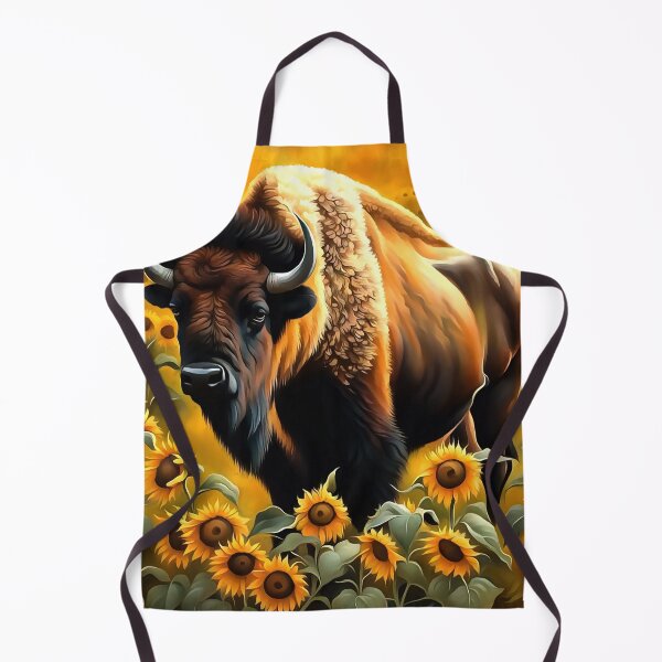 Item preview, American Bison On A Kansas Range Of Sunflowers designed and sold by taiche.