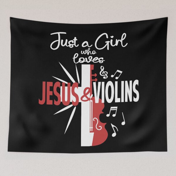 Item preview, Just a Girl who loves Jesus and Violins designed and sold by Colorfulman.