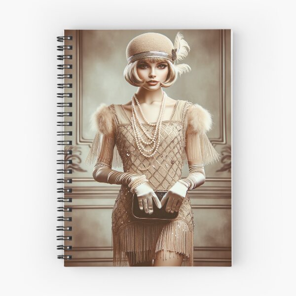 Item preview, Vintage 1920s Style Woman in Flapper Dress designed and sold by glowarya.
