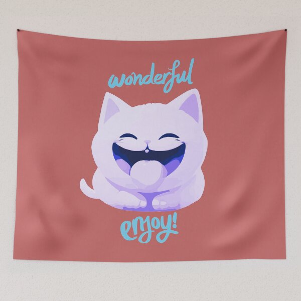 Item preview, Wonderful enjoy blue cat designed and sold by MacLis.