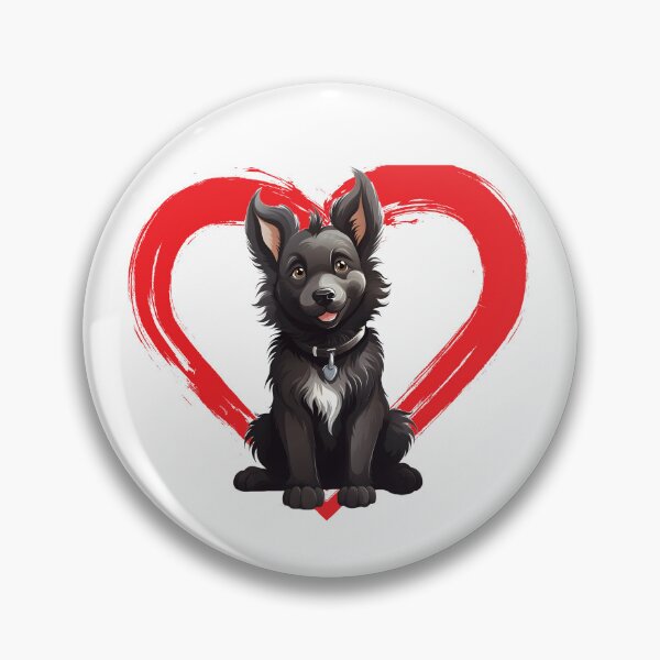 Item preview, Belgian Tervuren Cartoon in Love Heart designed and sold by For Dog Sake!®.