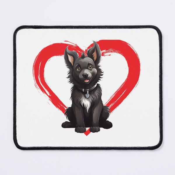 Item preview, Belgian Tervuren Cartoon in Love Heart designed and sold by For Dog Sake!®.