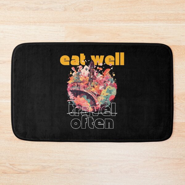 Item preview, Eat Well Travel Often: Impressionist Synthwave Earth Tones T-Shirt designed and sold by zax454.