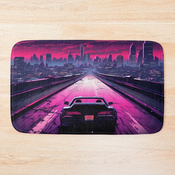 Item preview, Sports Car Driving Towards 80s Miami designed and sold by Nightarcade.
