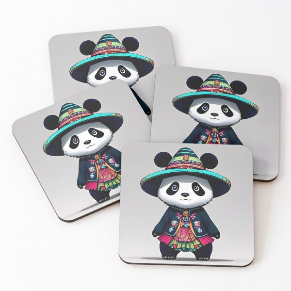 Aperçu de l'œuvre Ours panda habillé et avec un chapeau créée et vendue par NaturaFotos.