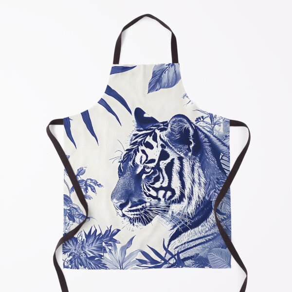 Item preview, Botanic Tiger Blue and White Stylized designed and sold by lazarus93.