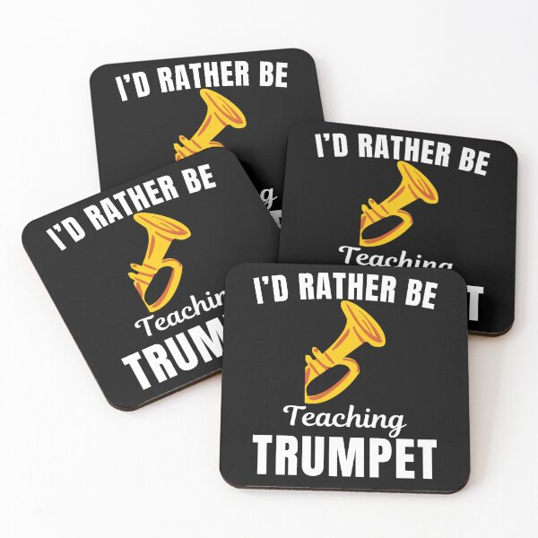 Item preview, I'd rather be teaching trumpet, funny trumpeter, trumpet musical instrument teachers instructor and musicians saying or quote designed and sold by NBSStore.