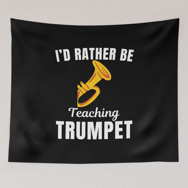 Item preview, Prefiero estar enseñando trompeta, trompetista divertido, profesores de instrumentos musicales de trompeta, instructores y músicos diciendo o citando designed and sold by NBSStore.