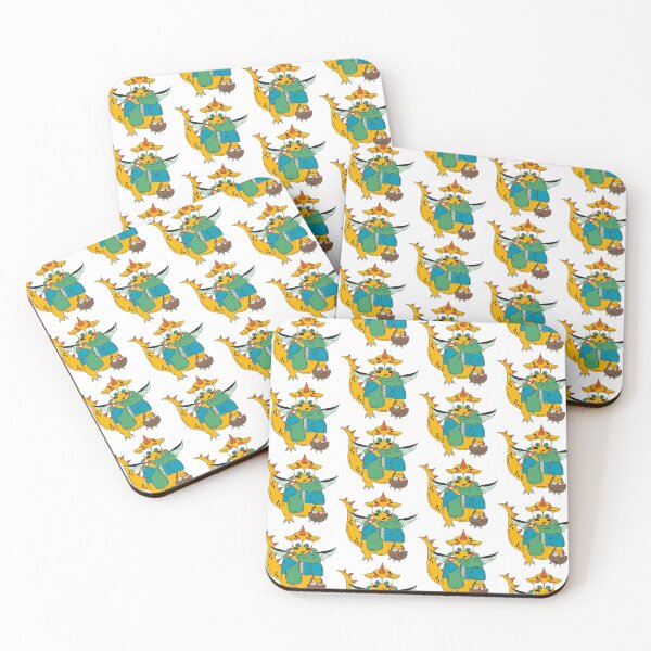 Item preview, Funny fantasy character dragon gathers mushrooms.	 designed and sold by Innamalinka.