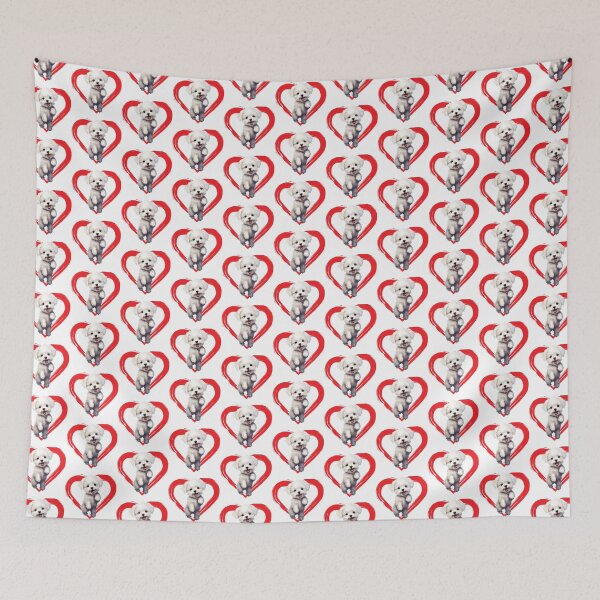 Item preview, Bichon Frise Cartoon in Love Heart designed and sold by For Dog Sake!®.