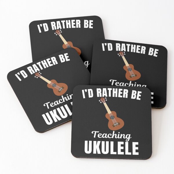 Item preview, I'd rather be teaching ukulele, funny ukulelist, ukulele musical instrument teacher instructor and musician saying or quote designed and sold by NBSStore.