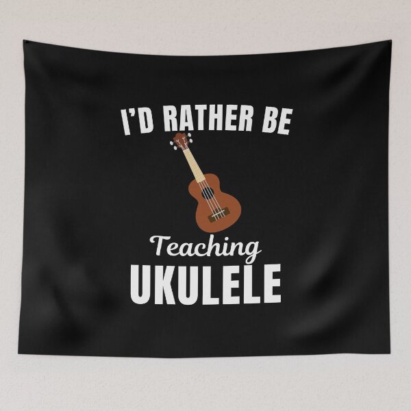 Item preview, I'd rather be teaching ukulele, funny ukulelist, ukulele musical instrument teacher instructor and musician saying or quote designed and sold by NBSStore.