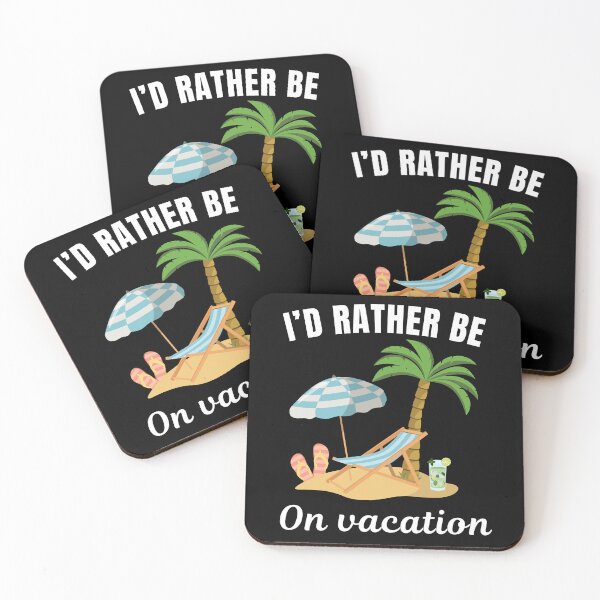 Item preview, I'd rather be on vacation, funny beach goer and fan saying or quote designed and sold by NBSStore.