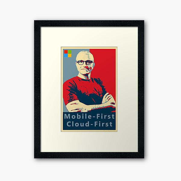 Première affiche de Satya Mobile First Cloud Impression encadrée