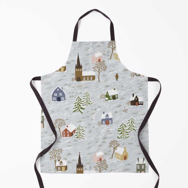 Item preview, Dog walking in the wintery village designed and sold by Ema Tudose.