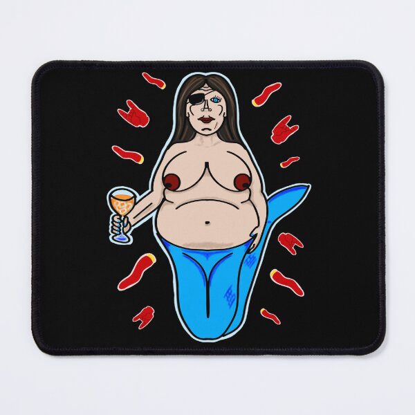 Item preview, Napoles lucky fat mermaid with spritz designed and sold by Rockerbeard.