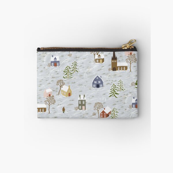 Item preview, Dog walking in the wintery village designed and sold by Ema Tudose.