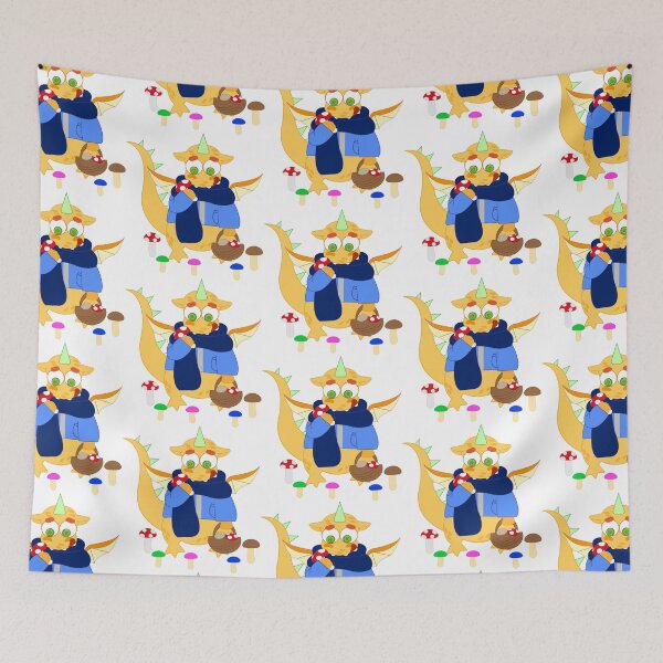 Item preview, Funny fantasy character dragon gathers mushrooms.	 designed and sold by Innamalinka.