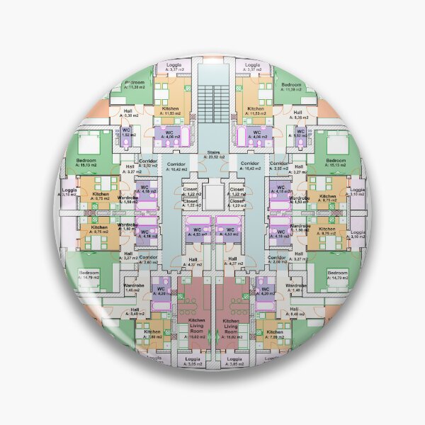Item preview, Architectural project of a multistory building floor plan designed and sold by Familyshmot.