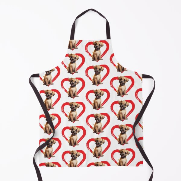 Item preview, Border Terrier Cartoon in Love Heart designed and sold by For Dog Sake!®.
