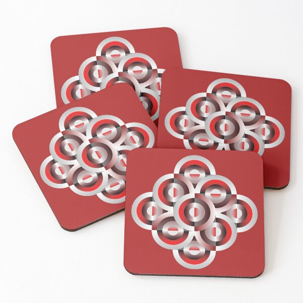 Item preview, Square the Circle or Quadrature of the Circle Red White Brown Rhombus designed and sold by Shapes-Mania.