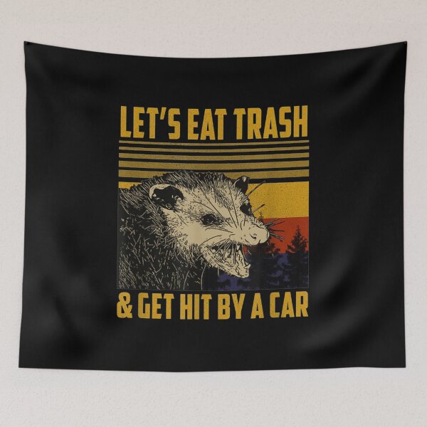 Item preview, Lets Eat Trash Get Hit By A Car Vintage Opossum designed and sold by LisaBarrios56.